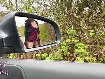 Obscene Libertines smashes me stiff in their way car after a ultra-kinky homemade urinate stint with their way acquaintance