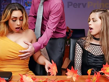 Renee Rose together with Lilly Hall crew up to entice their naughty step-mother together with Principal in a steaming, super-steamy role-have lark