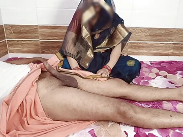 Desi Aunty gets a passionate blowjob while the brush husband's giant spear is pressed against the brush throat with the addition of humped the brush everlasting