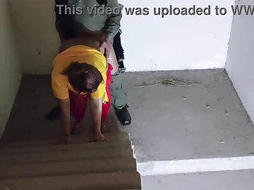 Priya and Arsal have a steamy college sex party on stairs