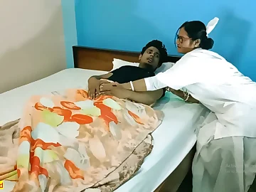 Observe this Indian nurse humiliate her patient with messy chat & rear end-fashion hook-up in the Clinic