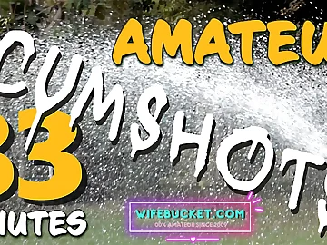 See Wifebucket's incredible homemade compilation of real jism shot!